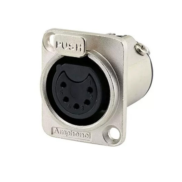 Amphenol AC5FDZ XLR 5 pin female panel mount
