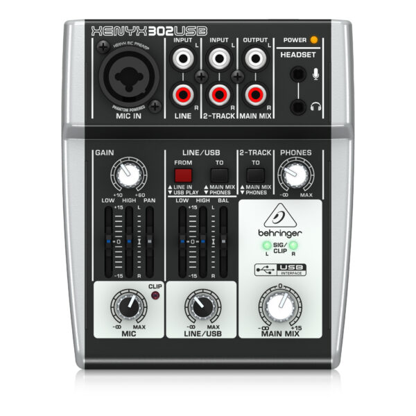302USB : Premium 5-Input Mixer with XENYX Mic Preamp and USB/Audio Interface