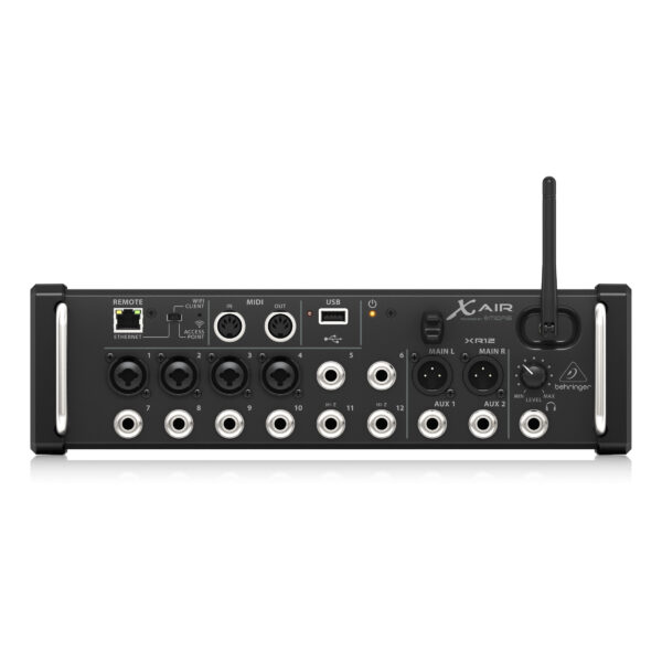 XR12 : 12-Input Digital Mixer for iPad/Android Tablets with 4 Programmable Midas Preamps, 8 Line Inputs, Integrated Wifi Module and USB Stereo Recorder