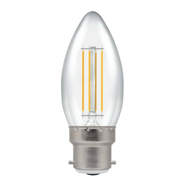 Crompton LED Candle Filament 240v 4W  2700K BC22 lamp