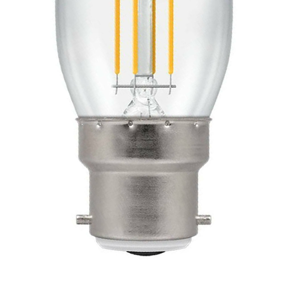 Crompton LED Candle Filament 240v 4W 2700K BC22 lamp