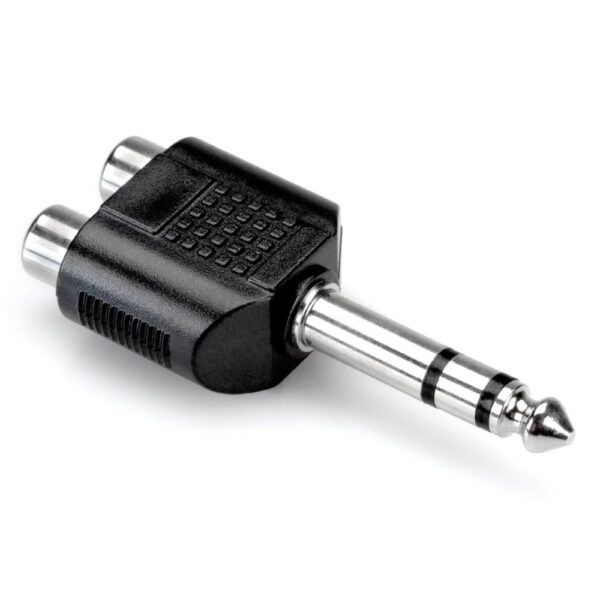 SoundKing SJRF2 6.35mm TRS Jack to twin RCA-F adaptor