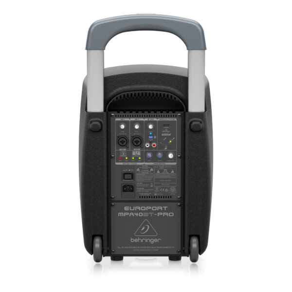 MPA40BT-PRO: All-in-One Portable 40-Watt PA System with Bluetooth Connectivity, Battery Operation and Transport Handle