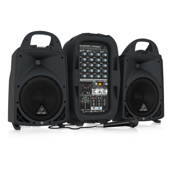 PPA500BT : Ultra-Compact 500-Watt 6-Channel Portable PA System with Bluetooth Wireless Technology, Wireless Microphone Option, Klark Teknik Multi-FX Processor and FBQ Feedback Detection