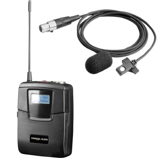 Parallel Audio BP6100/LP520 Beltpack Transmitter with High Quality Lapel