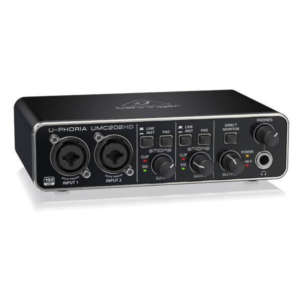 UMC202HD : Audiophile 2x2, 24-Bit/192 kHz USB Audio Interface with Midas Mic Preamplifiers