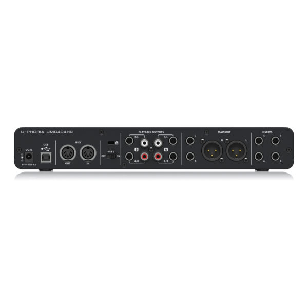 UMC404HD : Audiophile 4x4, 24-Bit/192 kHz USB Audio/MIDI Interface with Midas Mic Preamplifiers