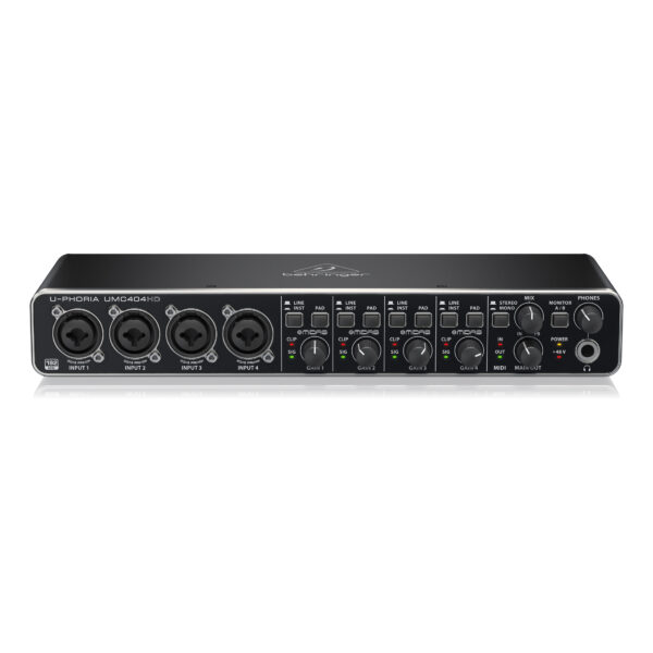 UMC404HD : Audiophile 4x4, 24-Bit/192 kHz USB Audio/MIDI Interface with Midas Mic Preamplifiers