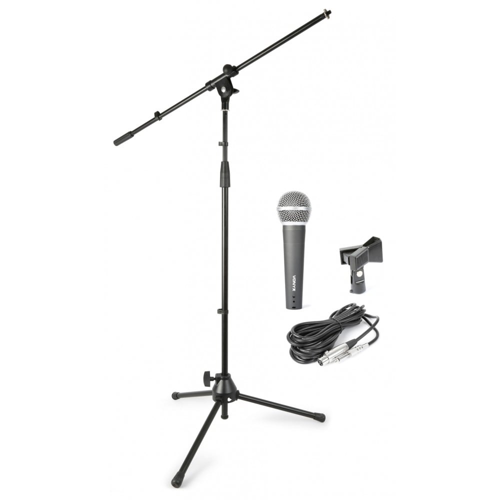Shure PGA48 Microphone Bundle with MIC Boom Stand and 1/4 Cable 