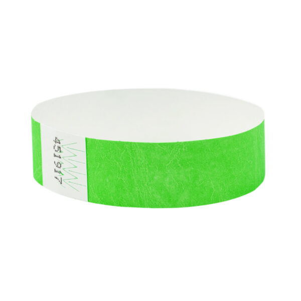 GREEN TYVEK SECURITY WRISTBAND - PACK of 50