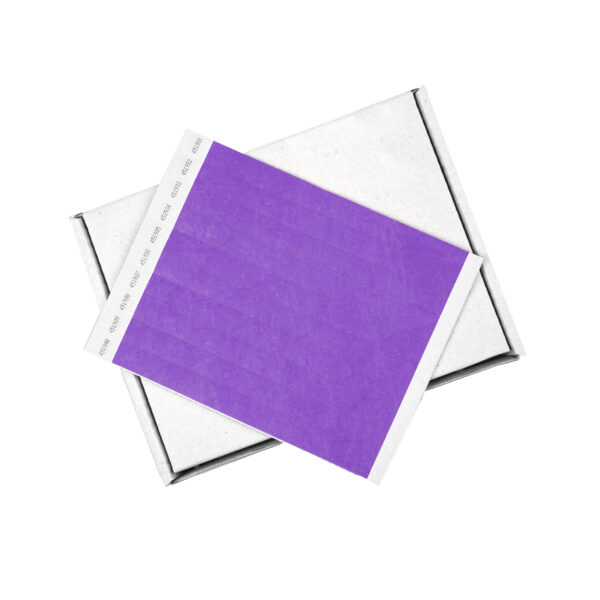 PURPLE TYVEK SECURITY WRISTBAND - PACK of 1000
