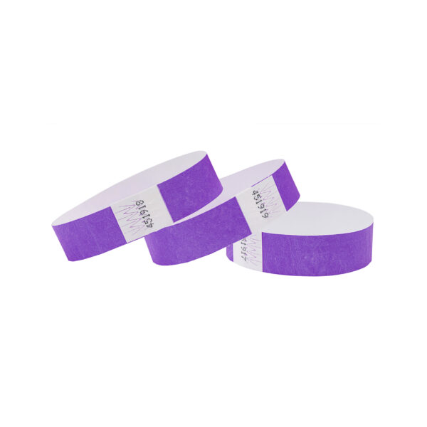 PURPLE TYVEK SECURITY WRISTBAND - PACK of 250