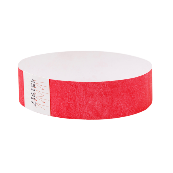 RED Tyvek Security Wristbands