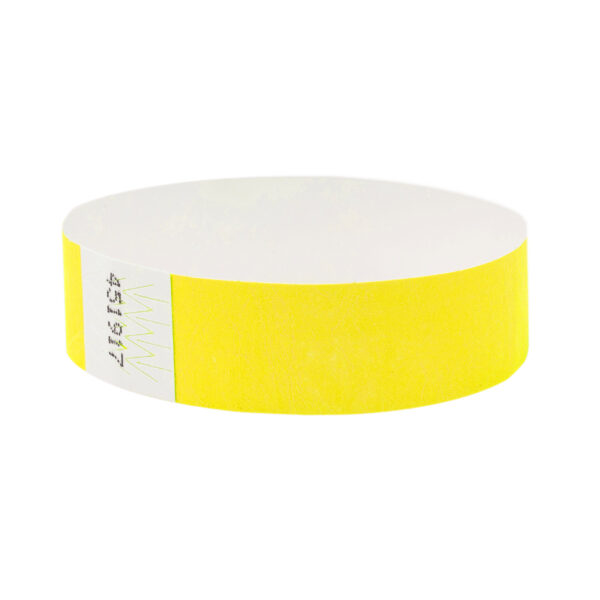YELLOW TYVEK SECURITY WRISTBAND - PACK of 50