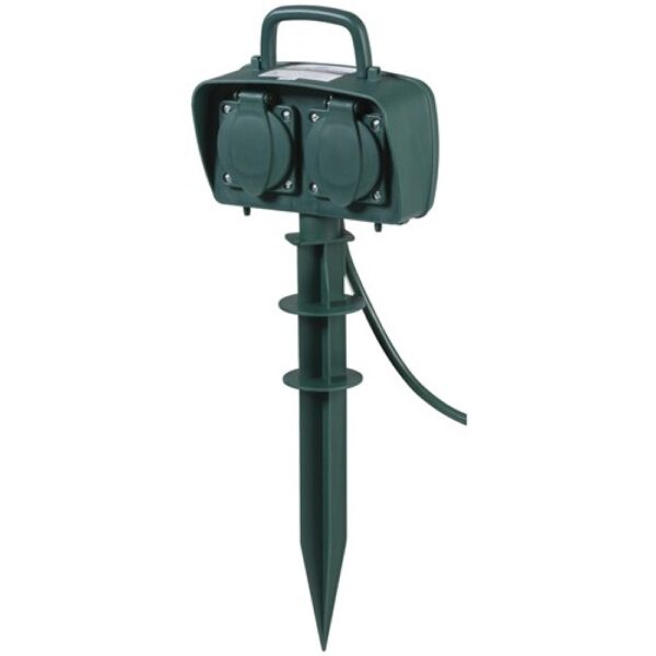 Powertech Outdoor 2 Outlet Power Garden Stake IP44