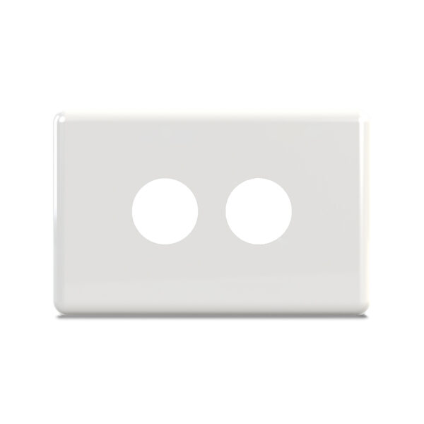 Clipsal C2031VX WHITE Wall Plate Pre-drilled for 2 Neutrik XLR/NL4 Panel Mounts