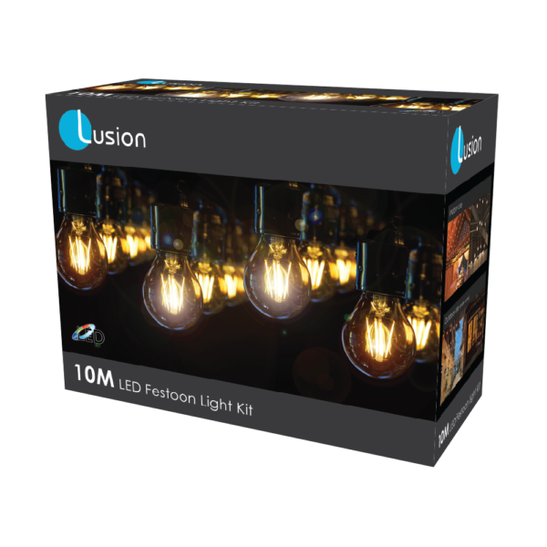 lusion 10m festoon lighting kit