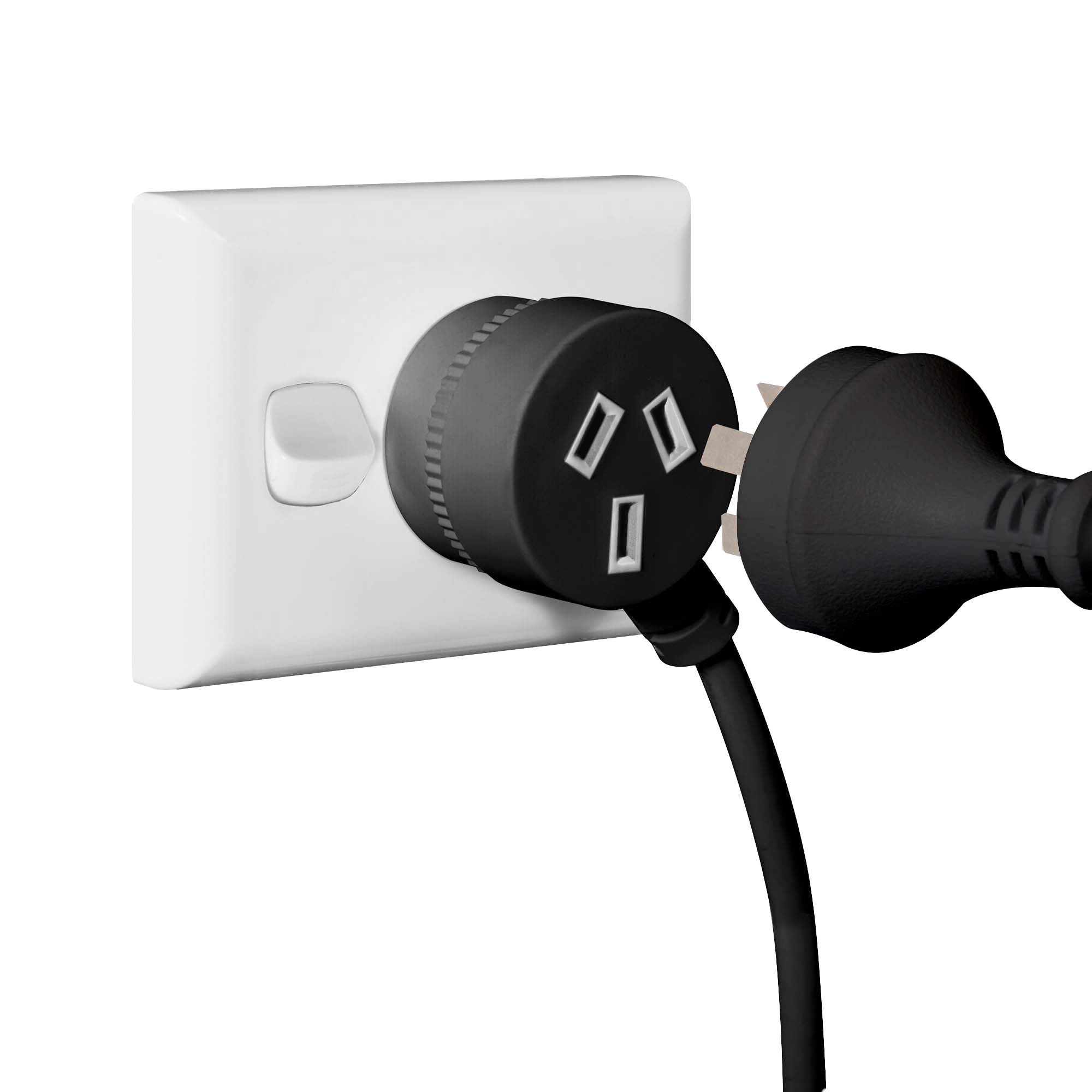 1 Metre 240V 10A Piggy Back Plug to IEC PLUG Black Light up my Life