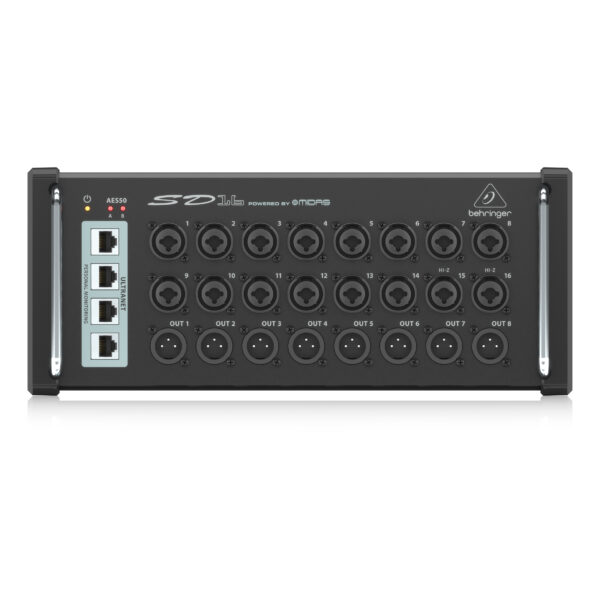 SD16 Stagebox: I/O Box with 16 Remote-Controllable Midas Preamps, 8 Outputs and AES50 Networking featuring Klark Teknik SuperMAC Technology