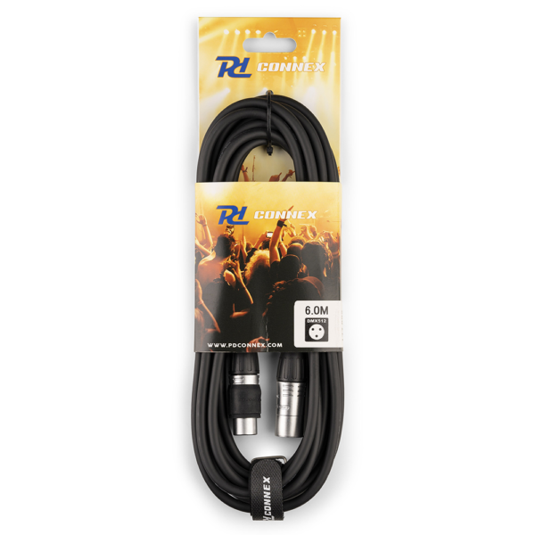 Power Dynamics XLR3M3F6 – 3-pin DMX Cable (6m)