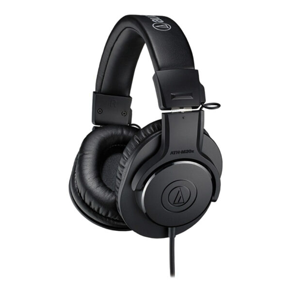 Audio Technica ATH M20x Monitoring Headphones 1.2 metre Cable Studio Version (Black)
