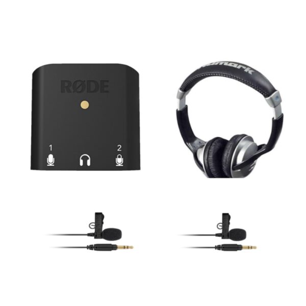 Rode AI-Micro USB Interface, 2 x Lavalier Go, Headphones Package