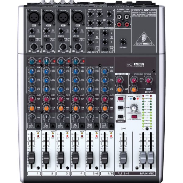 Behringer Xenyx 1204USB 12 Input 2/2 Bus Mixer With FX and USB
