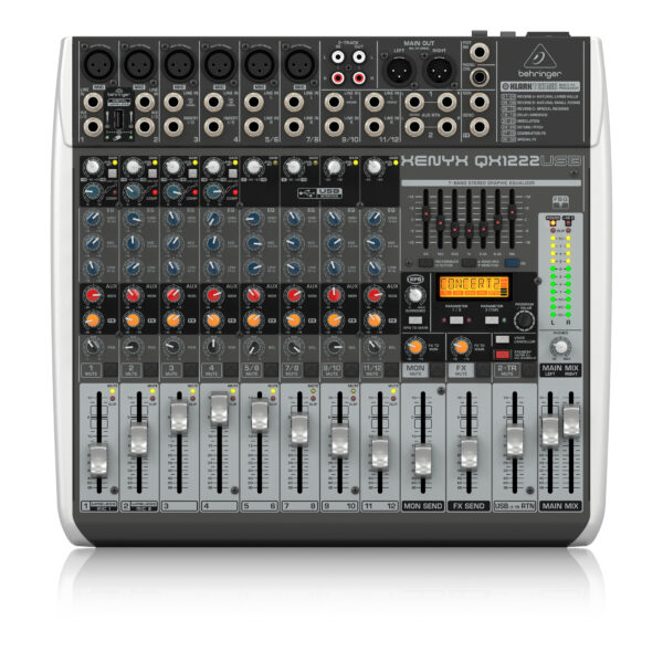 Behringer Xenyx QX1222USB 12 Input 2/2 Bus Mixer With FX