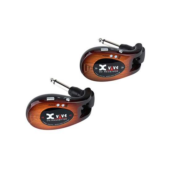 XVIVE U2 Wood Sunburst Wireless Guitar System 2.4GHZ