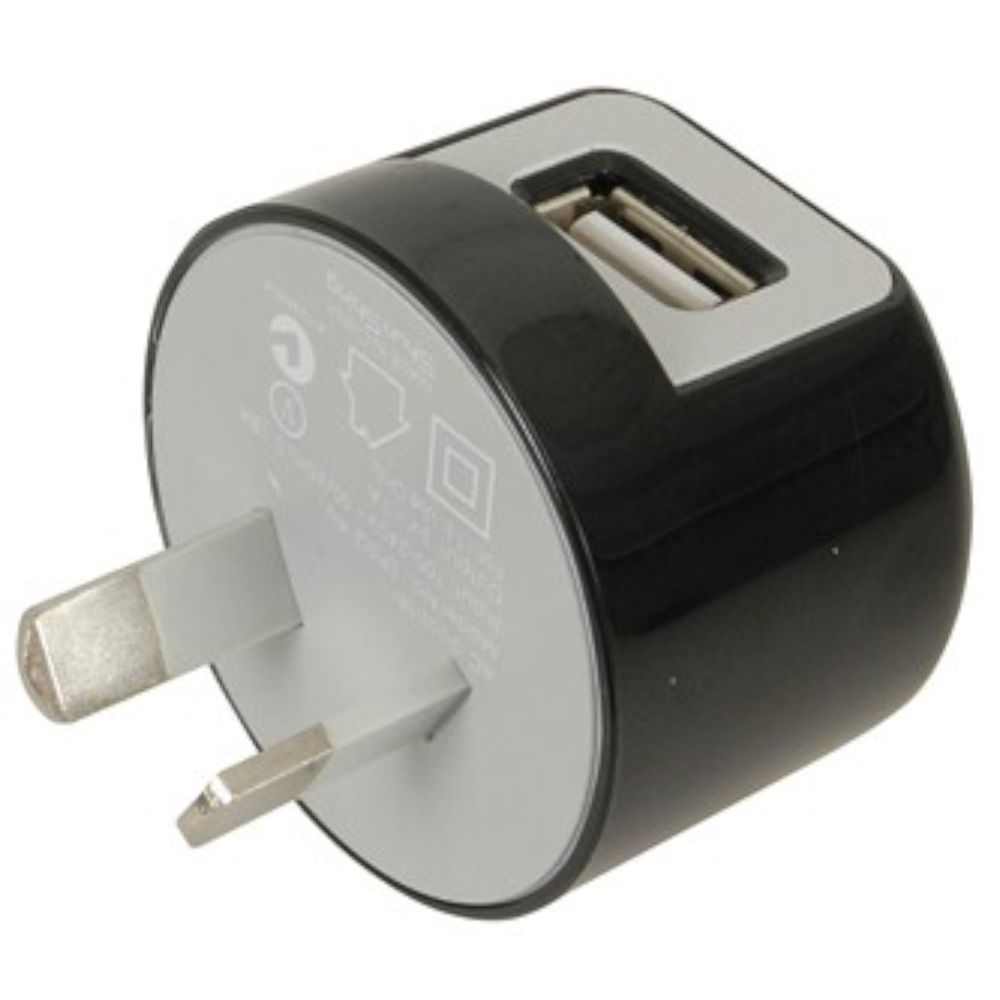 Powertech MP-3455 Mains USB Mini Power Adaptor 1A Black
