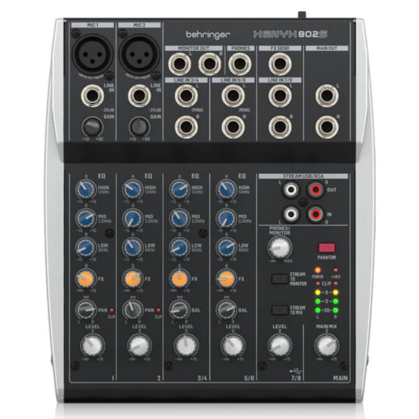 Behringer Xenyx Q802S USB 8 input PA Mixer