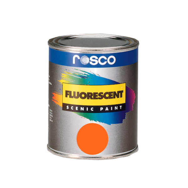 Rosco Fluorescent Scenic Paint - Fluorescent Paint Orange - Quart (946mL)