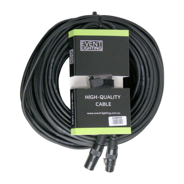 Event Lighting XLR3M3F50 - 3-pin DMX Cable (50m)