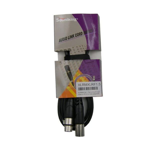 Soundking XLRMXLRF1.5 1.5m Metre XLR 3 Male to XLR 3 Female Lead