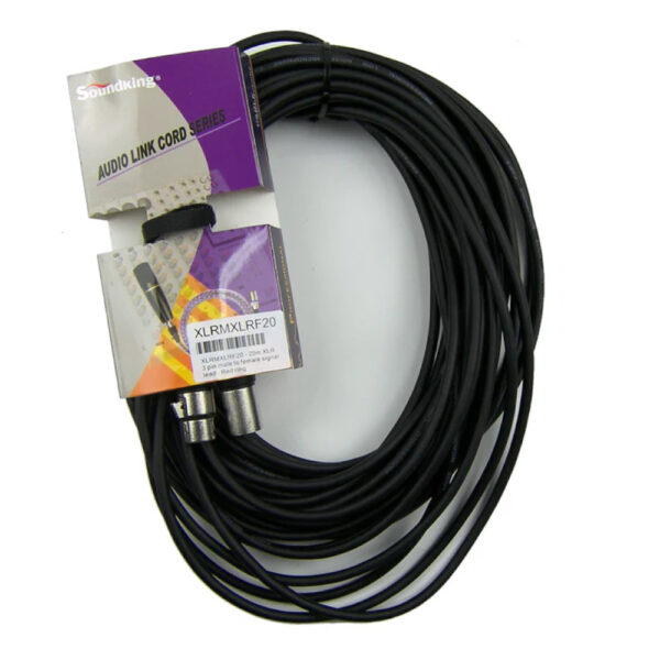 Soundking XLRMXLRF20 20m Metre XLR 3 Male to XLR 3 Female Lead