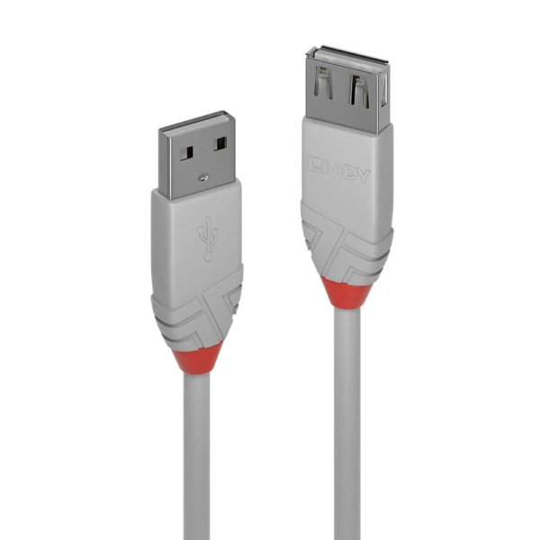 USB 2.0 Type A Extension Cable Anthra Grey 0.5m