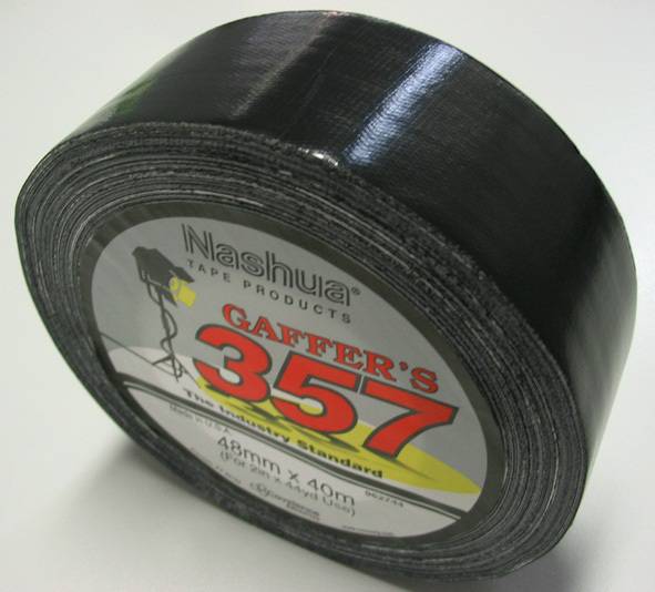 NASHUA 357 50mm x 40m GAFFER TAPE BLACK Light up my Life
