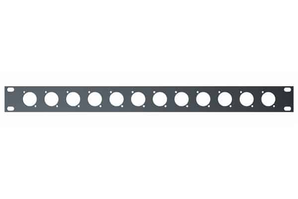 Quik Lok RS/243 1RU for 12 x Neutrik XLR / Speakon Panel Mounts